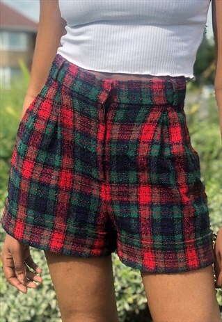 90S VINTAGE CHECK SHORTS