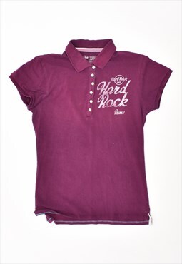 Vintage Hard Rock Cafe Rome Polo Shirt Purple
