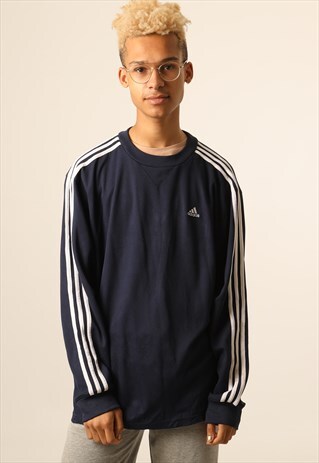 VINTAGE ADIDAS EMBROIDERED LOGO SWEATSHIRT