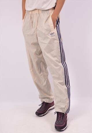 VINTAGE ADIDAS TRACKSUIT TROUSERS BEIGE