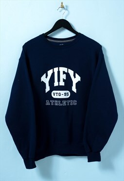 Yify College Athletic Blue Vintage Sweatshirt L