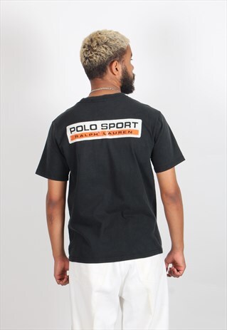 VINTAGE RALPH LAUREN POLO SPORT T-SHIRT BLACK
