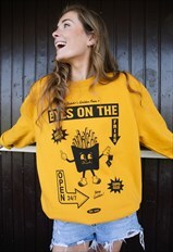 Eyes On The Fries Women's Graphic Sweatshirt 