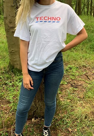 TESCO TECHNO RAVE GRAPHIC T SHIRT FOR FESTIVALS RAVES