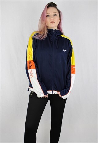 RETRO REEBOK SPELLOUT HOODIE JACKET