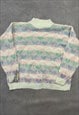 VINTAGE KNITTED JUMPER CUTE BUTTERFLY PATTERNED KNIT