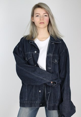 DARK BLUEVINTAGE 90S DENIM JACKET SIZE L