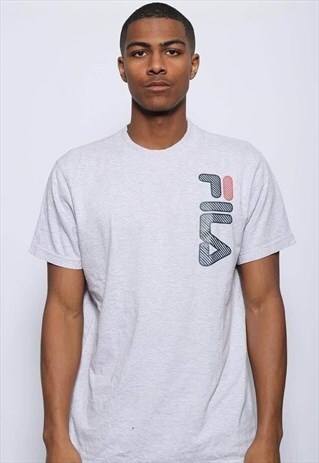 VINTAGE FILA BIG LOGO T-SHIRT GREY