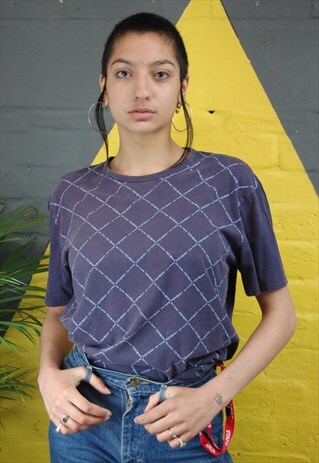 90S YSL CRISS CROSS LOGO T-SHIRT