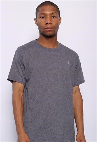 VINTAGE CHAMPION CHEST LOGO T-SHIRT GREY