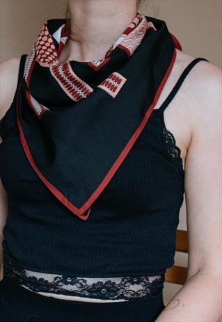 VINTAGE 70S ABSTRACT PRINT SCARF
