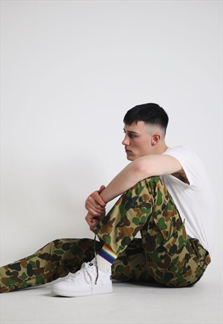 CAMO / CAMOUFLAGE ARMY CARGO TROUSERS
