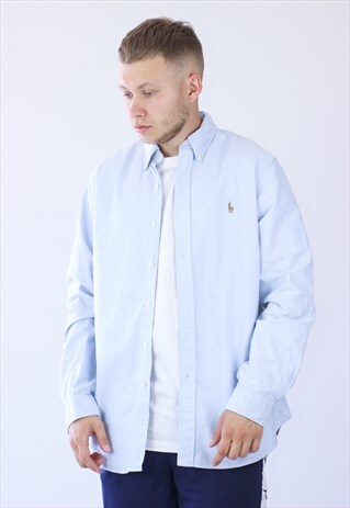 MENS RALPH LAUREN LONG SLEEVE OXFORD CASUAL SHIRT
