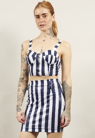 VINTAGE 90'S STRIPED COORDINATE SET