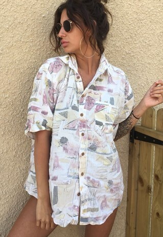 OVERSIZED RETRO 90S 80S VINTAGE UNISEX FESTIVAL SHIRT