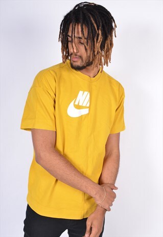 VINTAGE NIKE SHORT SLEEVE SWEATSHIRT YELLOW