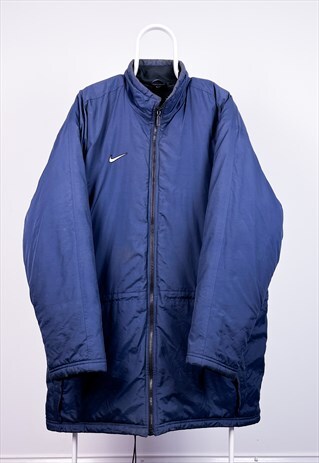 VINTAGE NIKE TEAM COACH JACKET BLUE XL