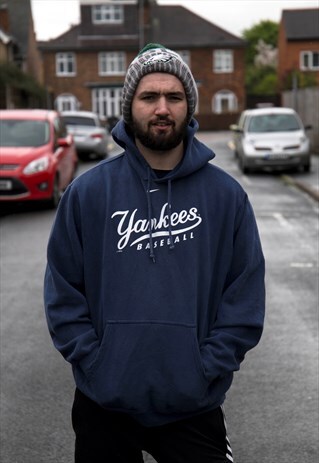VINTAGE NIKE NEW YORK YANKEES MLB BASEBALL HOODIE