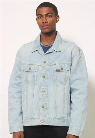 VINTAGE LEE ACID WASH DENIM JACKET