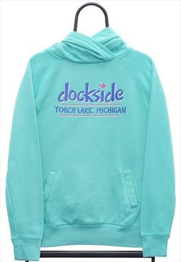 Vintage Dockside Graphic Green Hoodie Womens