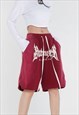 TIE-DYE BOARDING SHORTS PREMIUM GRADIENT SKATER PANTS IN RED
