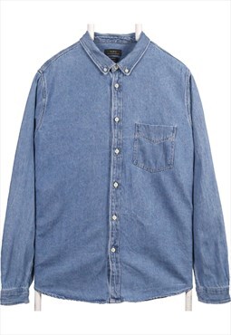 Vintage 90's Zara Shirt Denim Button Up Long Sleeve