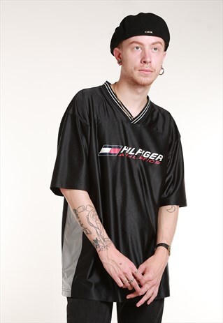90'S TOMMY HILFIGER FOOTBALL TOP - L