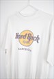 VINTAGE HARD ROCK BARCELONA T-SHIRT IN WHITE M