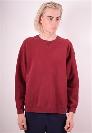 STARTER MENS VINTAGE SWEATSHIRT JUMPER LARGE MAROON 90S