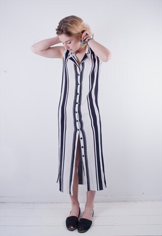 VINTAGE SHIRT SYLE MIDI DRESS