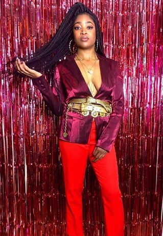 VINTAGE BURGUNDY METALLIC SHIMMER BLAZER