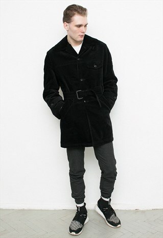 BLACK CORDUROY COAT