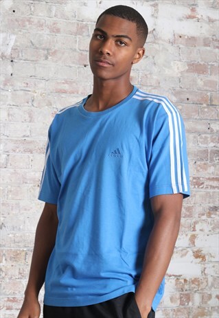 VINTAGE ADIDAS LOGO T-SHIRT BLUE