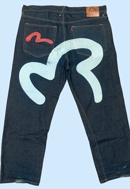 Vintage Evisu double paint jeans