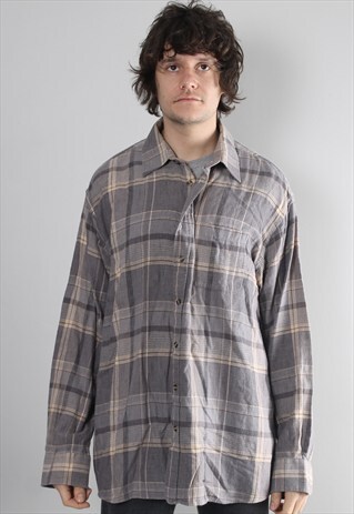VINTAGE CHECK FLANNEL SHIRT 2XL XXL