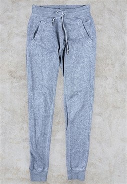 NIKE Womens Capri Tracksuit Trousers Joggers UK 10 Small Grey Flecked, Vintage & Second-Hand Clothing Online
