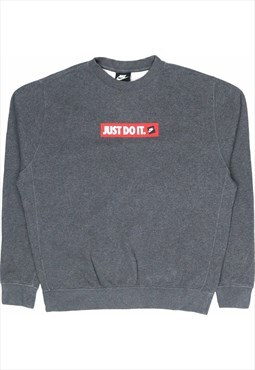 Nike 90's Spellout Crewneck Sweatshirt Medium Grey