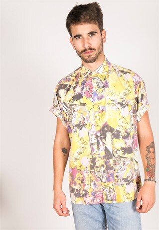 VINTAGE 80S MEN'S SHIRT / R01536