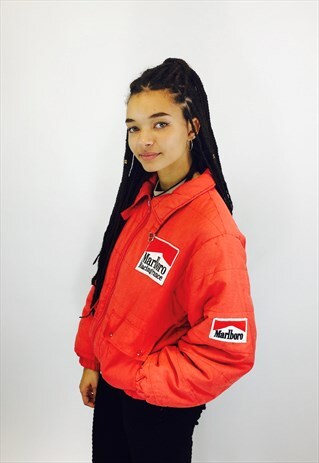 MARLBORO BIG LOGO RACE BOMBER JACKET
