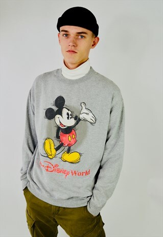 VINTAGE WALT DISNEY WORLD MICKEY MOUSE GRAPHIC SWEATSHIRT