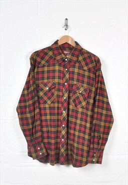 Vintage Wrangler Shirt 90s Checked Long Sleeve XL