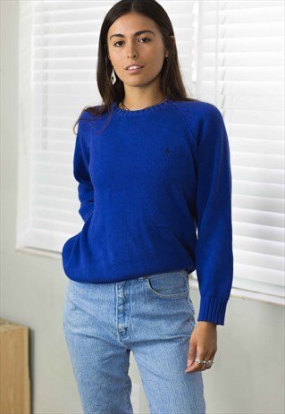 VINTAGE POLO RALPH LAUREN JUMPER SWEATER L 19.4