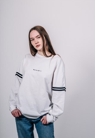 OUTSIDEIN LONG SLEEVE EMBROIDERED T-SHIRT WHITE