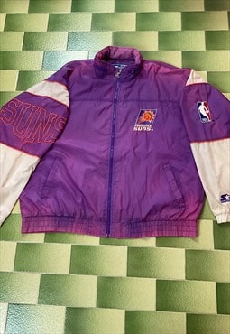 Vintage 90s Phoenix Suns Windbreaker Jacket Packable Hood
