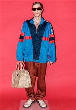 90's Vintage handsome rave track jacket in multicolor