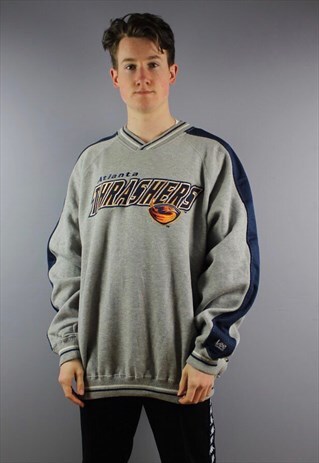 VINTAGE LEE SPORT ATLANTA THRASHERS SWEATSHIRT IN GREY WITH