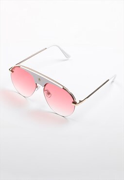 Aviator star sunglasses - White/Pink