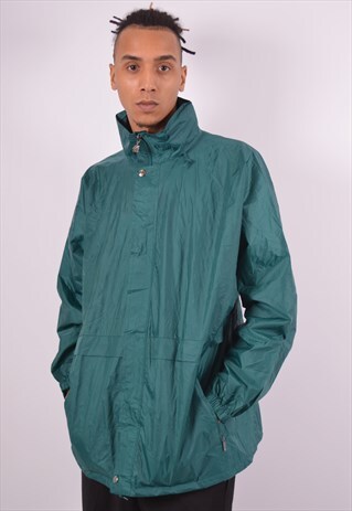 VINTAGE K-WAY RAIN JACKET GREEN