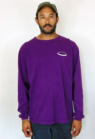 PATAGONIA 90S SURFER SKATER PURPLE LONG SLEEVE LOGO TEE