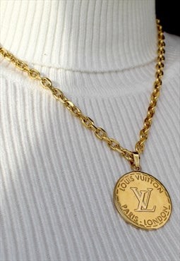 Authentic Louis Vuitton Big Logo Pendant- Reworked Necklace